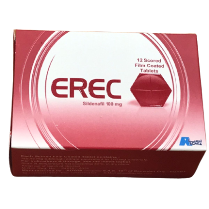 Erec 100mg sildenafil 12 tablets for erectile dysfunction